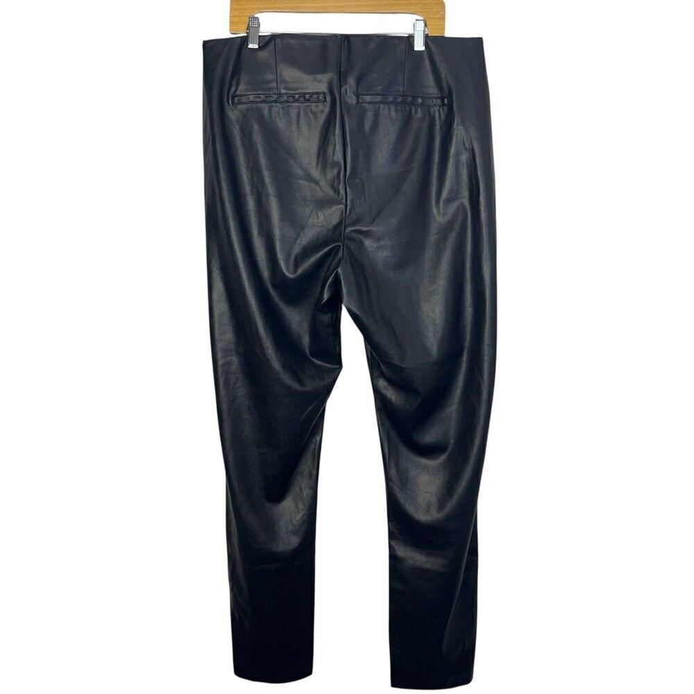 Old Navy Extra High Waisted Faux Leather Pants Womens 18 Tall Office Rock Grunge - Picture 2 of 6